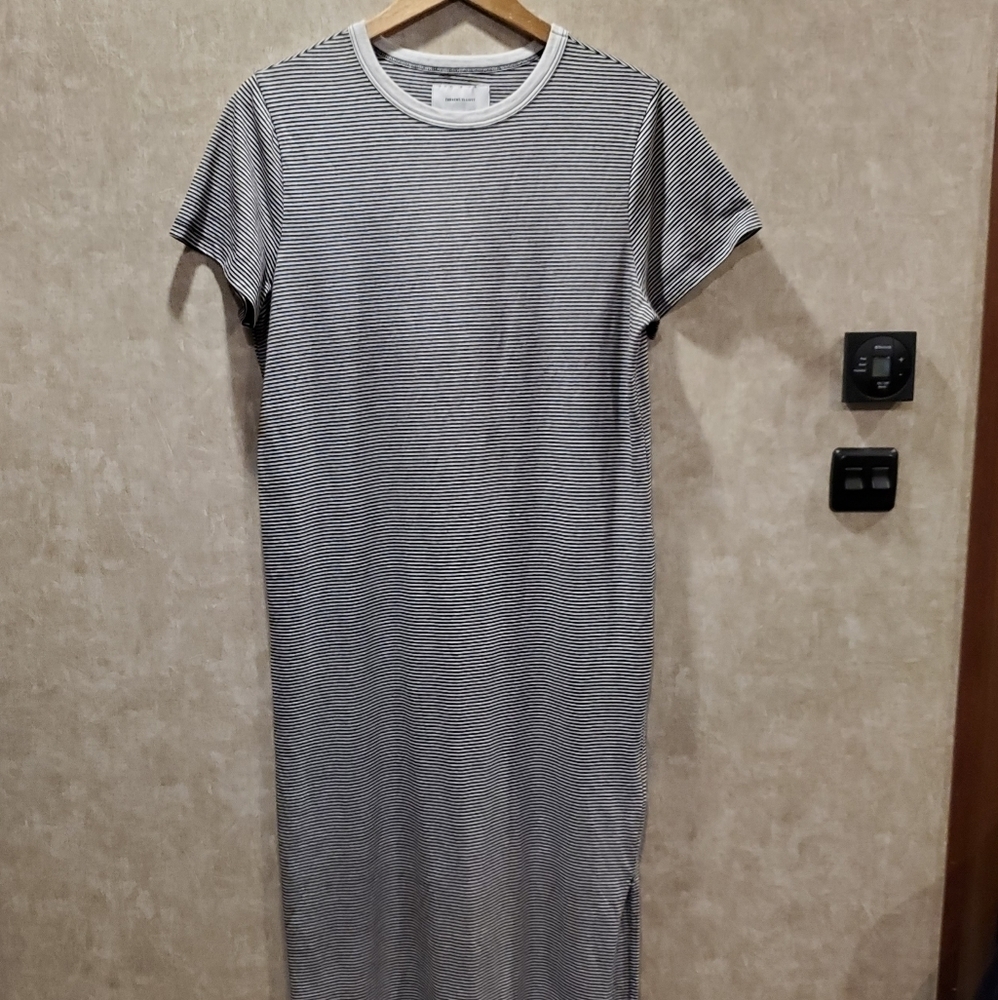 Current/Elliott the Beatnik Striped Maxi T-Shirt Dress - Picture 5 of 9